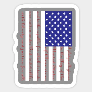 Pledge of Allegiance Flag Sticker